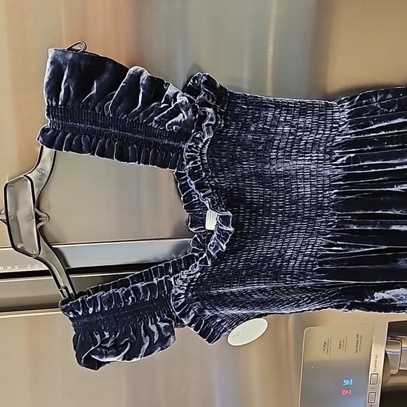 💕HILL HOUSE💕 ~ Ellie Nap Dress ~ Navy Blue Velvet Large NWT - Picture 10 of 15